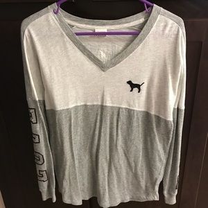 PINK Sequined Long-Sleeved T-Shirt